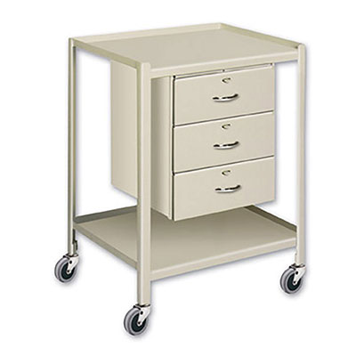 TU Series Utility Tables & Carts 24"W x 36"D w/ 2 Shelves & 3 Drawers
