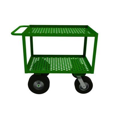 Perforated Garden Cart w/ 12" Pneumatic Casters 