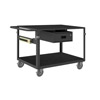 Instrument Cart w/ 5' Polyurethane Casters & Locking Drawer/Power Strip