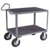 2 Shelf Instrument Cart w/ Vinyl Matting and Ergonomic Handle, 24'W