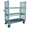 2-Sided Mesh Stock Truck w/ 3 Shelves, 30'W