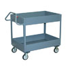 EK130 - 6' Deep Lipped Service Cart w/ Ergonomic Handle & 2 Shelves, 18' Wide