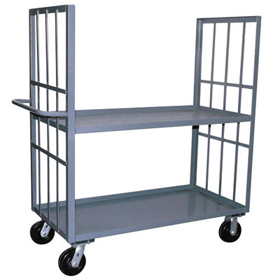 2-Sided Slat Truck w/ 2 Shelves, 30"W