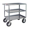 3 Shelf Steel Vibration Reduction Cart w/ Standard Handle, 24' Wide