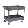6' Deep Lipped Service Cart w/ 2 Shelves, 18' Wide