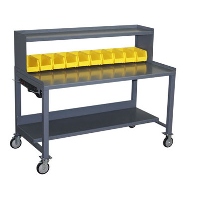 Mobile Work Bench w/ Riser & Bins, 36"W