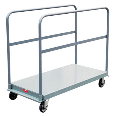 Long Roll Platform Truck w/ Side Rails, 18" Wide
