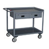 Two Shelf Service Cart w/ 2 Drawers, 30'W