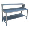 Heavy Duty Fixed Workbench with 1/2 Shelf Riser, 30' Deep