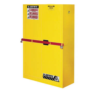 High Security Flammable Safety Cabinet w/ Steel Bar - Self-Close, 45 Gal Capacity
