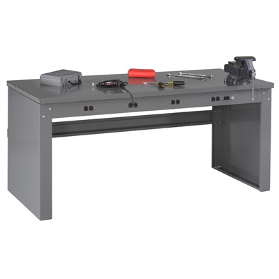 Electronic Workbench With Steel Top and Panel Legs