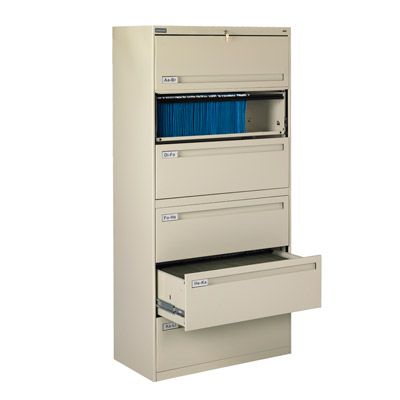 Six Drawer Lateral File - 42"W x 17-15/16"D x 76-7/8"H