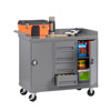 Mobile Workbench w/ 2 Cabinets & 4 Drawers