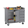 Mobile Workbench w/ Cabinet & 4 Drawer Pedestals