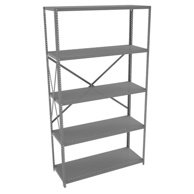 5 Shelf Q-Line Shelving Open Adder Unit - 22 Gauge, 48"W
