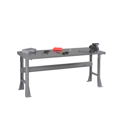 Flared Leg Workbench with Steel Top
