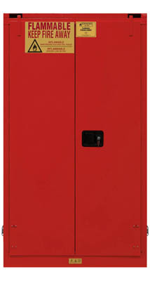 Flammable Storage Cabinet w/ 2 Self Closing Doors, 60 gal.