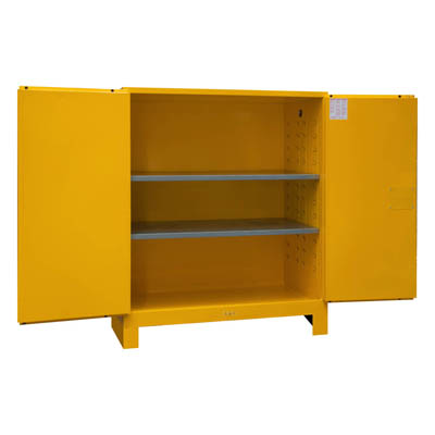 Flammable Storage Cabinet, 120 Gallon, Legs, Manual Closing Doors