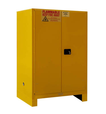 Flammable Storage Cabinet, 120 Gallon, Legs, Manual Closing Doors