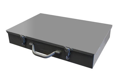 Large Steel Compartment Box w/ Adjustable Openings, 18" Wide