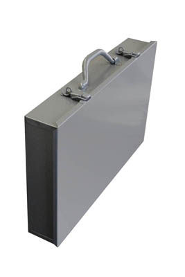 Large Steel Compartment Box w/ Adjustable Openings, 18" Wide