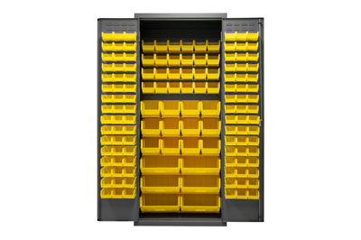 16 Gauge Cabinet with 138 Hook-On Bins - 36"W x 24"D x 84"H