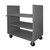 2 Sided Stock Truck|2 Shelves, 1 Flush Bottom Shelf