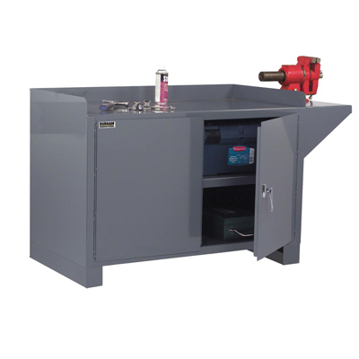 Stationary Work Station with 1 Shelf - 48" Wide