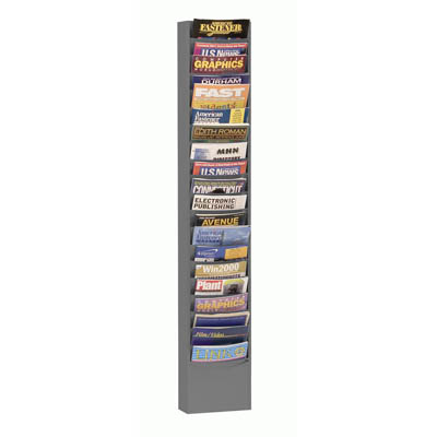 Con-Tur Pocket Vertical Literature Racks, 20 Openings (3 Colors)