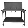 Heavy Duty Mobile Workbench with Lips Up & Peg Board - 48'W x 30'D x 62'H