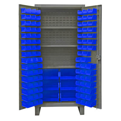 Extra Heavy Duty 12-Gauge Cabinet with 102 Bins and 3 Shelves