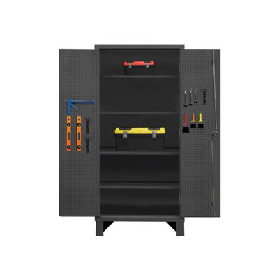 Extra Heavy Duty 12-Gauge Pegboard and Shelf Cabinet