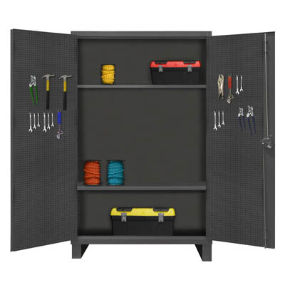 Extra Heavy Duty Pegboard & 2 Shelf Cabinet 