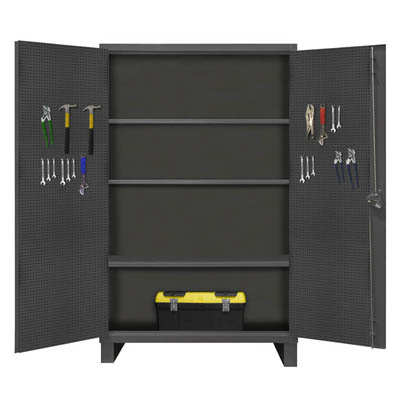 Extra Heavy Duty Pegboard & 3 Shelf Cabinet 