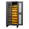 12 Gauge Cabinet with Ventilated Doors & 30 Hook-On Bins