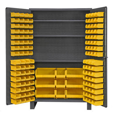 48" Wide Cabinet with 137 Bins & 3 Shelves (Flush Door Style)