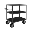 Rolling Instrument  Cart, 3 Shelves w/ 8' Pneumatic Casters & Non-Slip Vinyl Matting