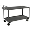 RSCE 3.6K Series, 2 Shelf Rolling Service Stock Cart, Ergonomic Handle, Top Lip Down