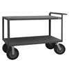 Rolling Service Carts, 10' Pneumatic Cstrs, Raised Tubular Handle 