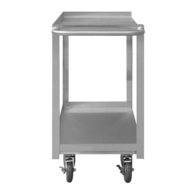 Stainless Steel Stock Carts|2 Shelves|5" Polyurethane Cstrs