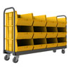 Tub Rack w/ 12 Yellow Totes