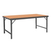 36' Deep Folding Leg Work Bench|Tempered Hard Board Over Steel Top