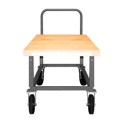 Adjustable Height Platform Truck|Heat Treated Hardwood Surface