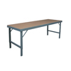 30' Deep WBF Series Folding Leg Work Bench, Tempered Hard Board Over Steel Top