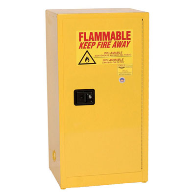 Flammable Liquid Safety Cabinet- 16 Gallon Capacity (Self-Closing)