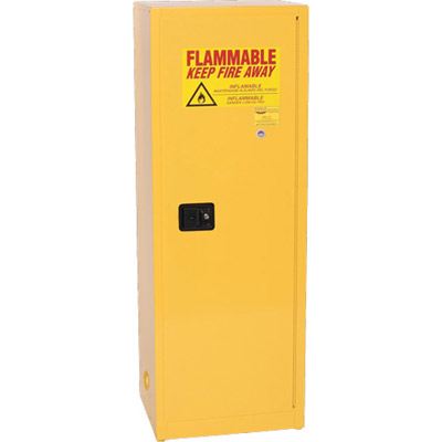 Space Saver Flammable Liquid Safety Cabinet- 24 Gallon Capacity (Self-Closing)