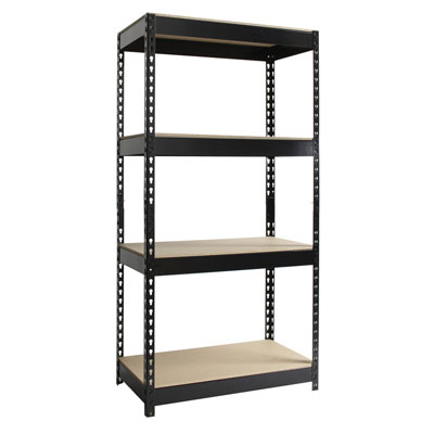 Iron Horse 3800 Riveted Steel Shelving, 4-Shelf, 30" Wide