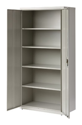 Welded Steel Storage Cabinet with 4 Adjustable Shelves, 36"W x 18"D x 72"H
