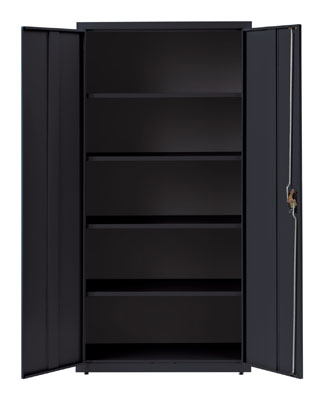 Welded Steel Storage Cabinet with 4 Adjustable Shelves, 36"W x 24"D x 72"H
