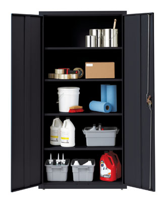 Welded Steel Storage Cabinet with 4 Adjustable Shelves, 36"W x 24"D x 72"H